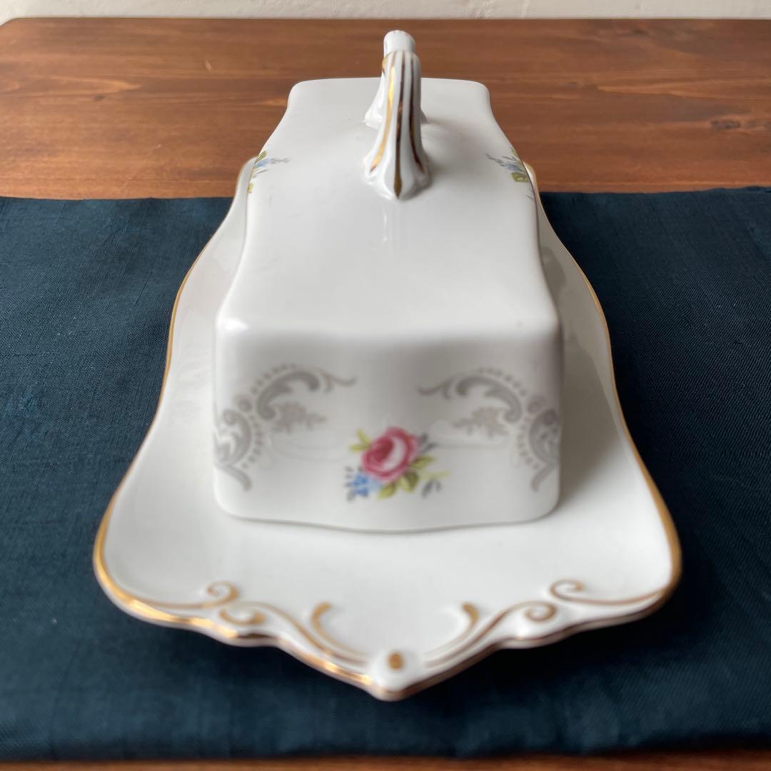 イギリス製　ロイヤルアルバート　陶器　バターケース
