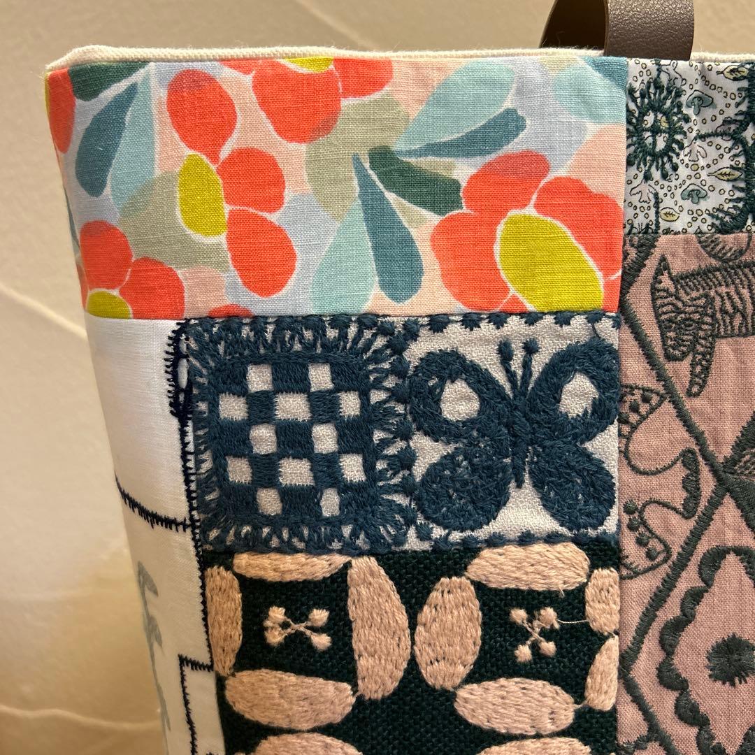 ミナペルホネン☆ ハンドメイド　バッグ　両面パッチワーク