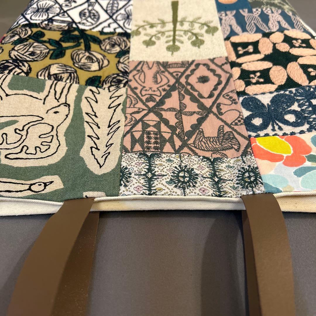 ミナペルホネン☆ ハンドメイド　バッグ　両面パッチワーク