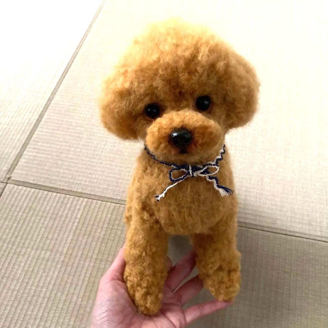 羊毛フェルト　トイプードル　プードル　羊毛わんこ