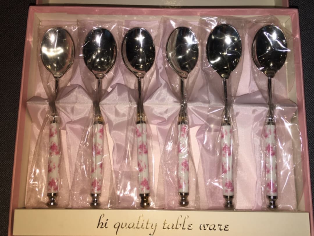 シルバー製スプーン　花柄銀スプーン6本セットMartian  新品未使用未開封