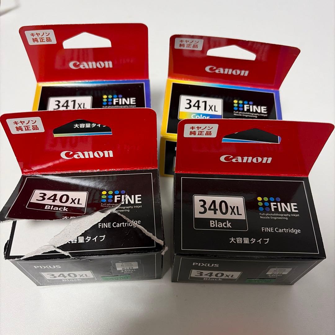 Canon インクカートリッジ 340XL 341XL 4個セット