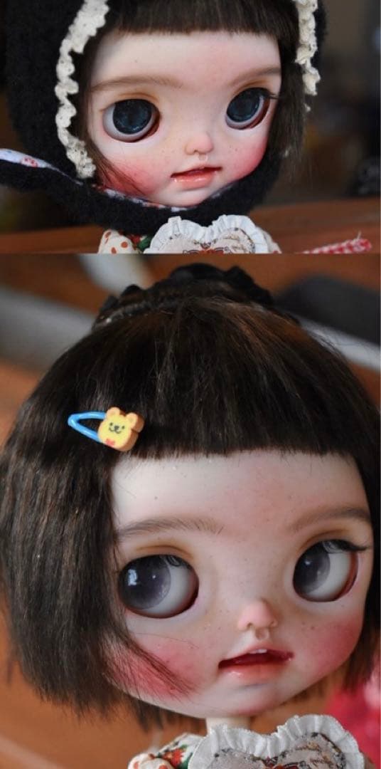 カスタムブライス 海外作家様 かわいい 人形 笑顔 黒兎ちゃん フルセット