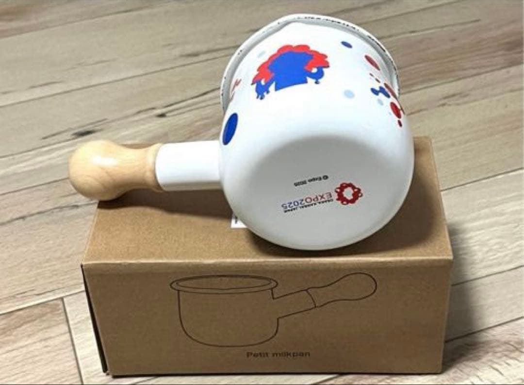 【新品】EXPO2025 ミャクミャク ホーロー プチ ミルクパン 水玉 片手鍋