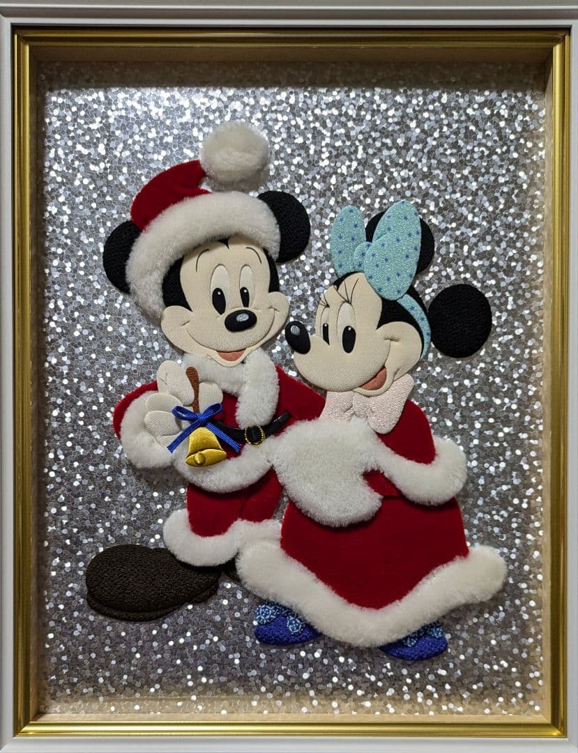 ミッキー＆ミニー クリスマス 押し絵