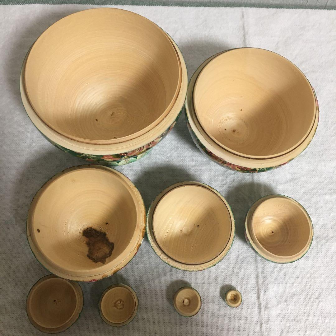 ロシア　マトリョーシカ　10ピース　グリーン