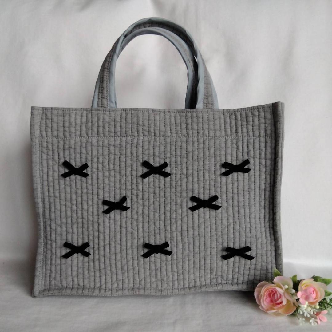 マグネット 底板ヌビ☆スクエアバッグL☆ ネイビー ヌビバッグ