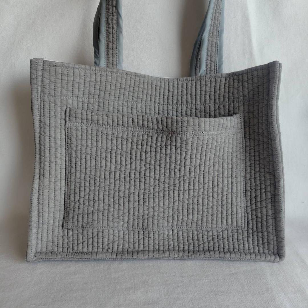 マグネット 底板ヌビ☆スクエアバッグL☆ ネイビー ヌビバッグ