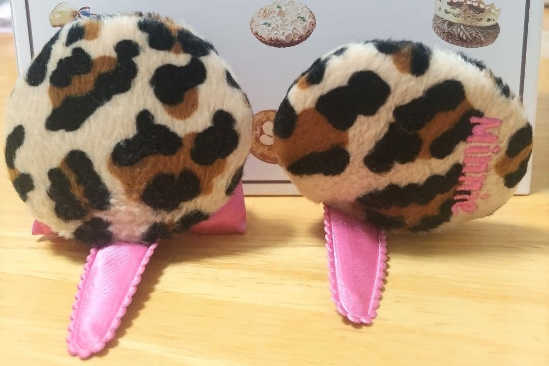 ミニー ヒョウ柄 ヘアピン ディズニー