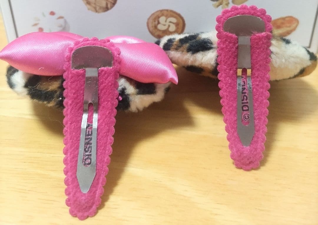 ミニー ヒョウ柄 ヘアピン ディズニー