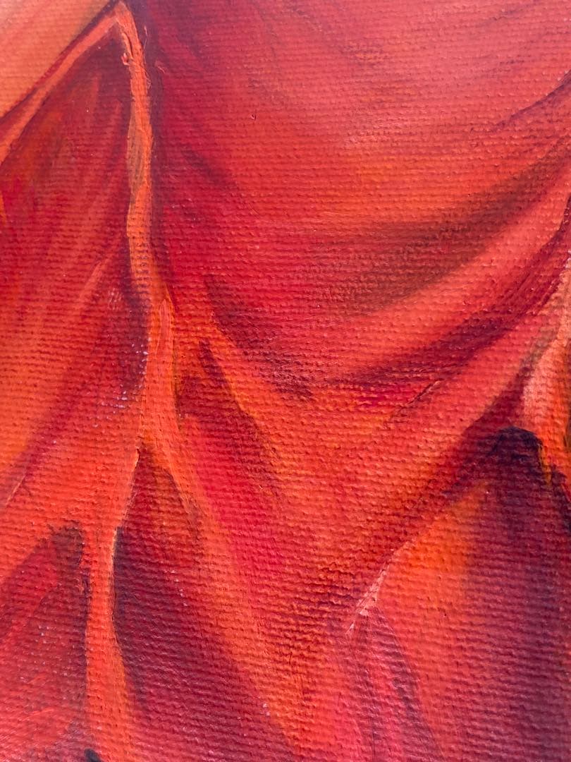 1466❣️ 油彩画  赤富士　森田  10号