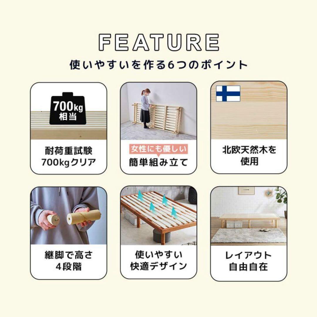【送料込】バノン 木製すのこベッド ベッドフレーム シングル ネルコンシェルジュ