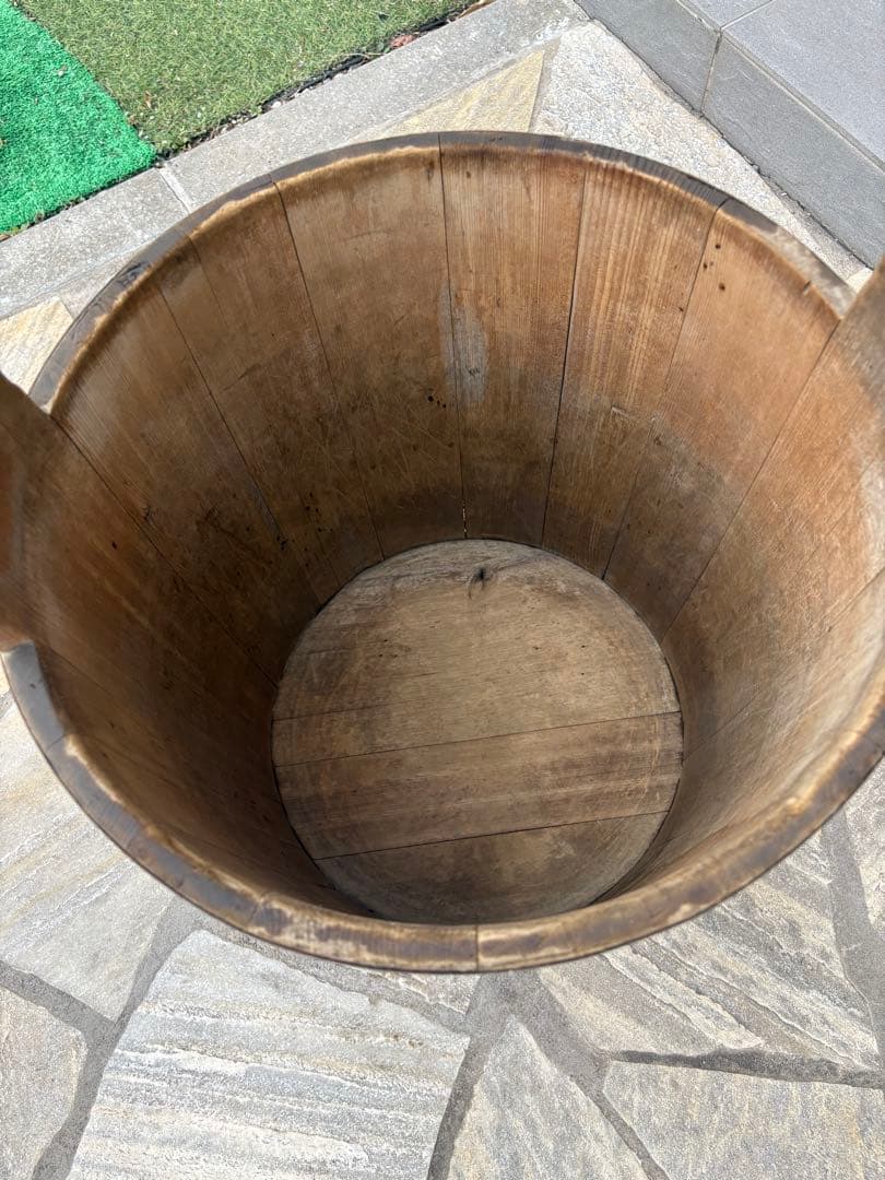昭和レトロ　木樽　アンティーク　ビンテージ　当時物　ガーデニング　樽