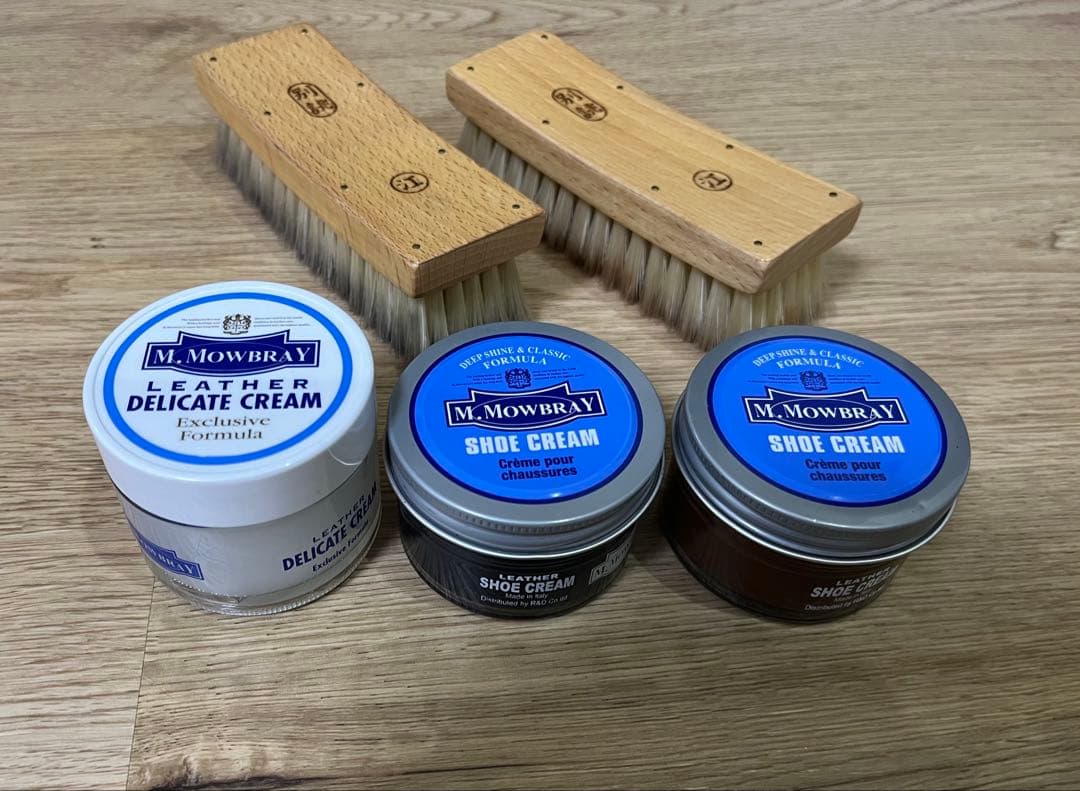 江戸屋　靴ブラシ　白豚毛　２本セット