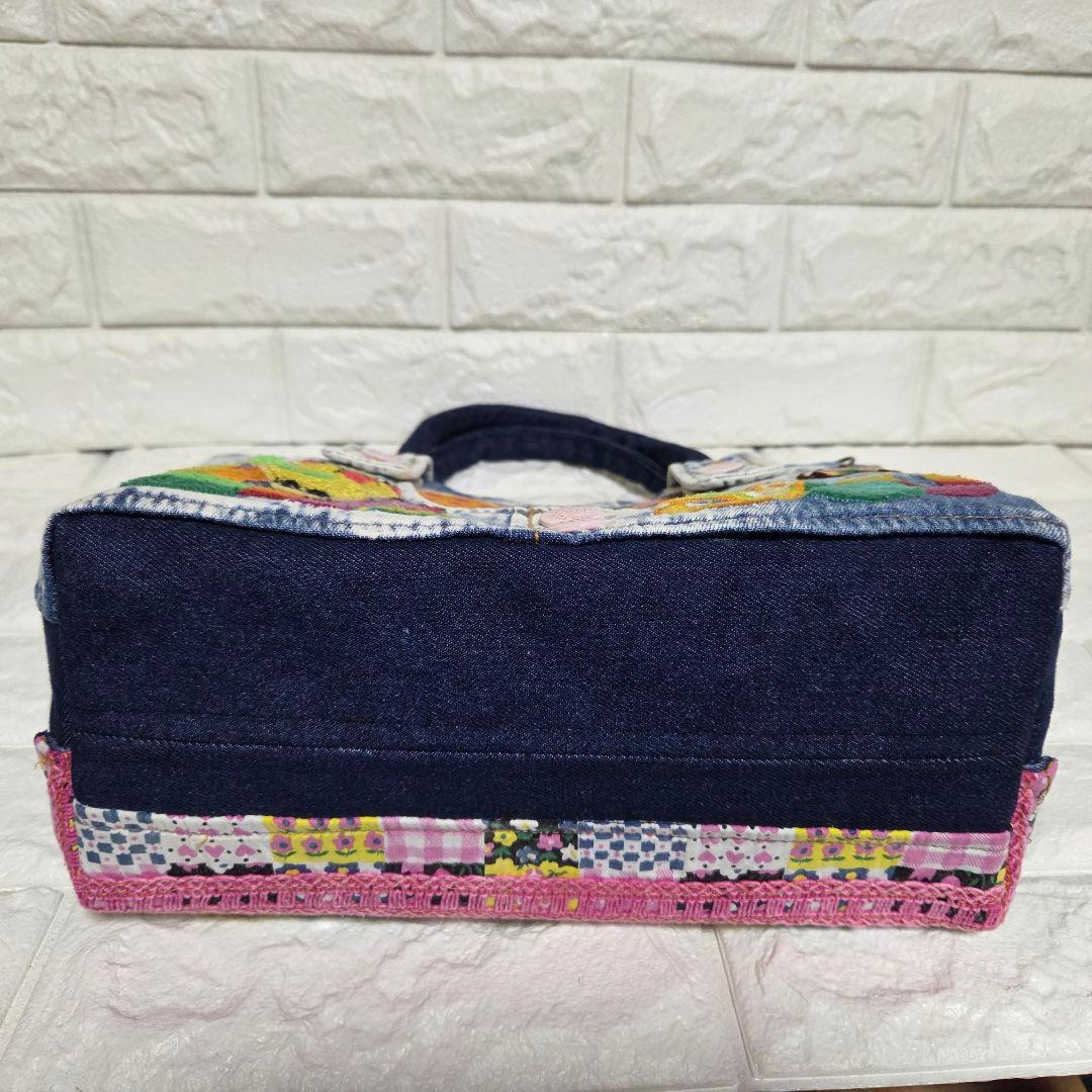 937 デニム＊リメイク＊刺繍＊バッグ＊トートバッグ