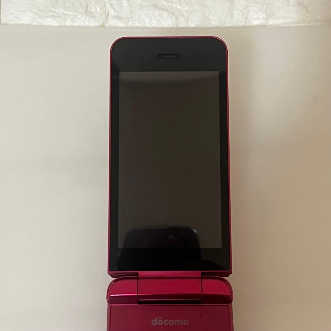 【美品】京セラDIGNO KY-42C レッド 折りたたみ携帯電話 ガラホ