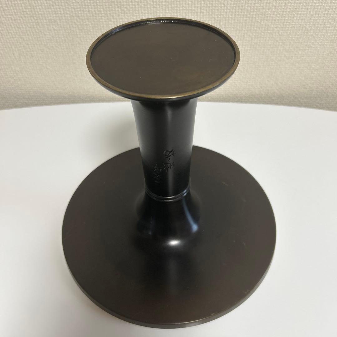 池坊　銅器　一文字　花器