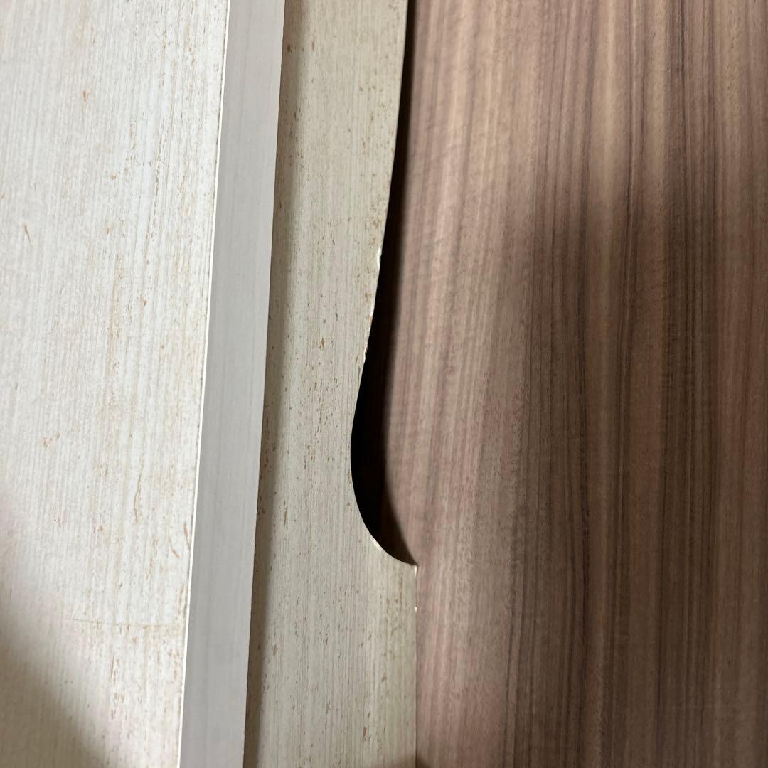 ニトリ　オープンシェルフ　リズバレー　ホワイト ストライプ模様 シェルフ 本棚