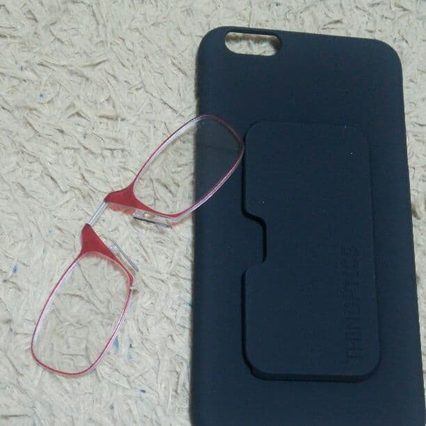 新品 訳あり 老眼鏡付 iPhone 6plus ケース 1.00