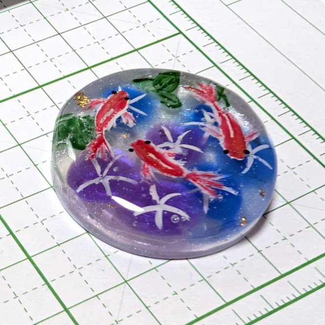 水鏡様　2.24 金魚　レジンヘアゴム　リメイク品