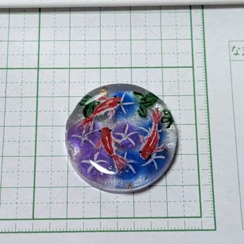 水鏡様　2.24 金魚　レジンヘアゴム　リメイク品