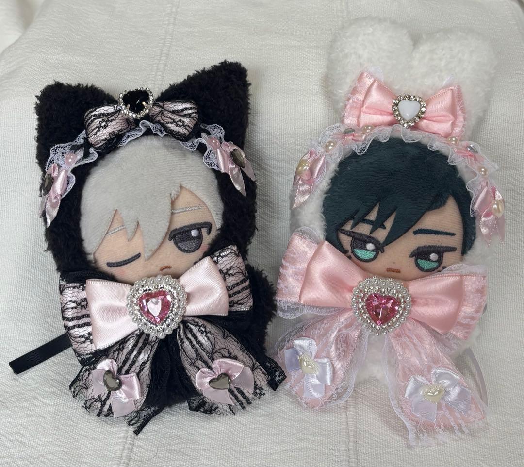 ちびぐるみ　ぬい服　11cm　２着セット　ピンク　ブラック
