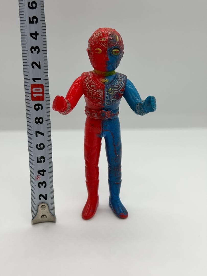 ポピー キカイダー　ソフビ人形 14.0cm 当時物　傷・破れあり
