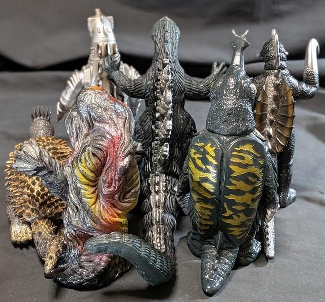 昭和ゴジラ＆ヘドラ＆メカゴジラ他チャンピオンまつり（バンダイ）ソフビ６体セット