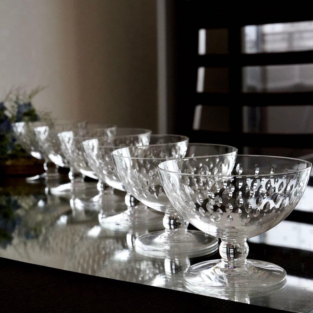 美品★オールドバカラBACCARAT★パリ★シャンパンクープ ワイングラス★6脚