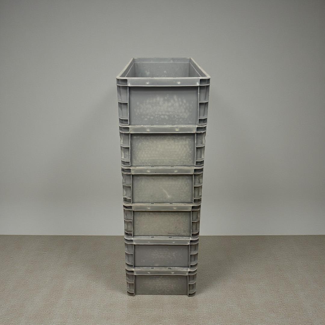 【6個セット】業務用 プラスチックコンテナ 頑丈 収納ケース 通箱 ガレージ