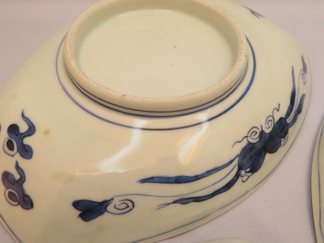 3275　古美術＜値下げ交渉大歓迎＞古伊万里　舟皿　４枚