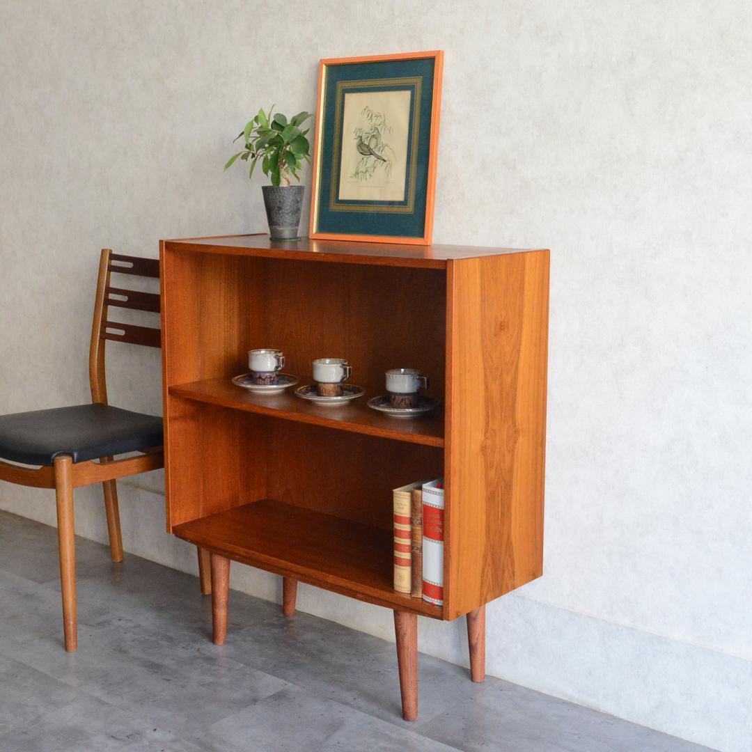 デンマーク 北欧ヴィンテージ チーク オープンシェルフ 飾り棚 本棚 北欧家具