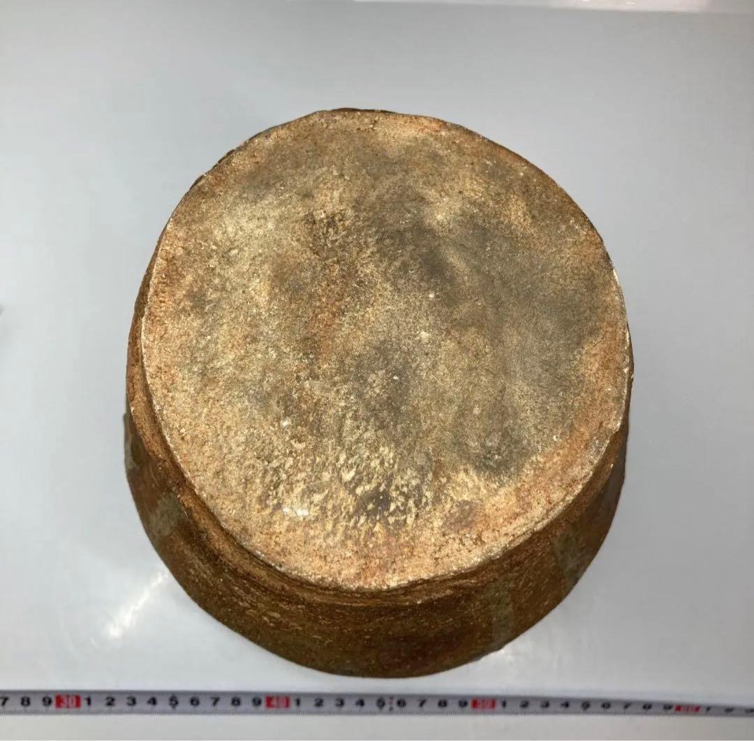 古代　信楽焼　漢詩文の壺　タエサ　高さ約26㎝。y603