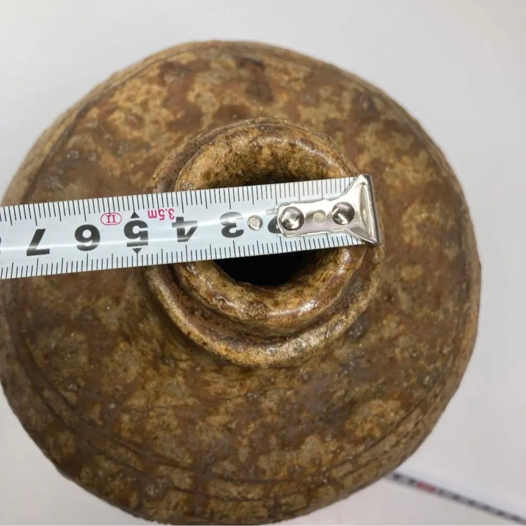 古代　信楽焼　漢詩文の壺　タエサ　高さ約26㎝。y603