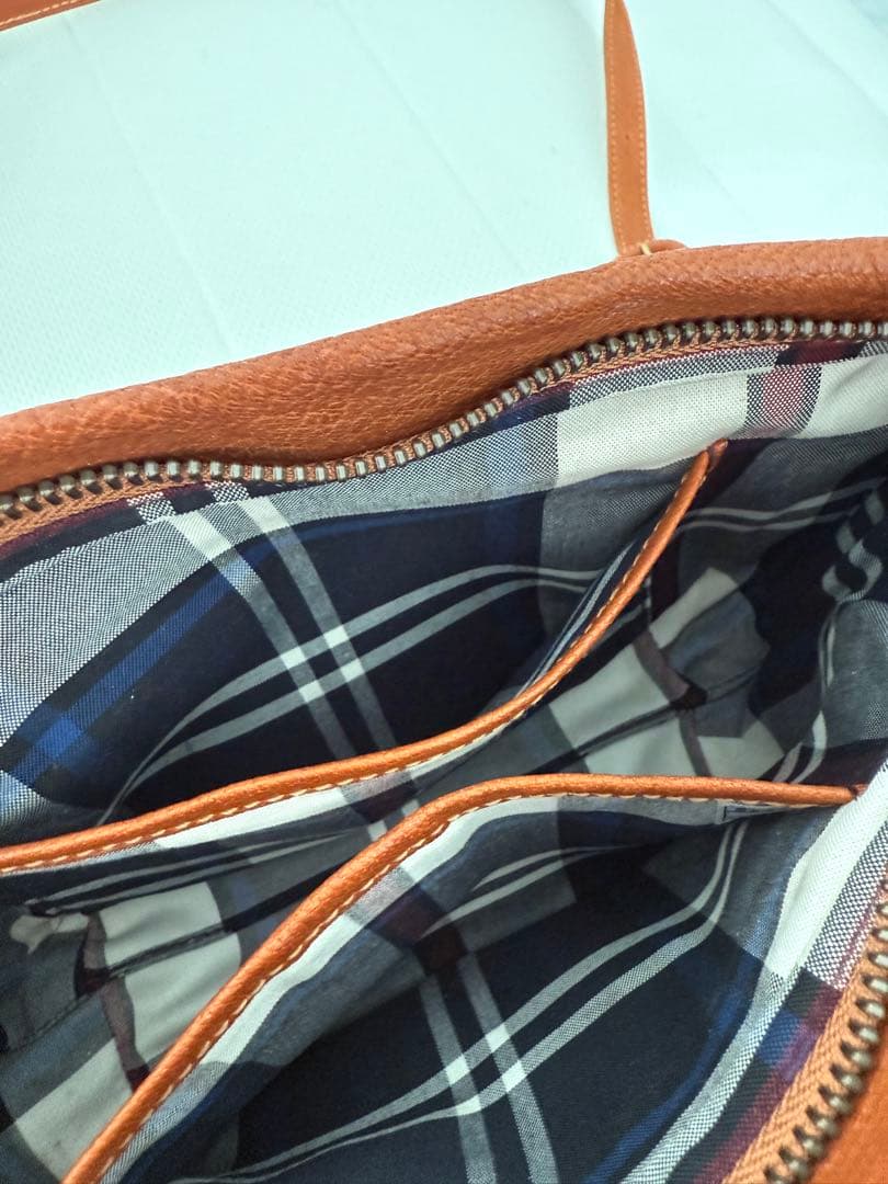 NewYorker ブラウン レザーショルダーバッグ