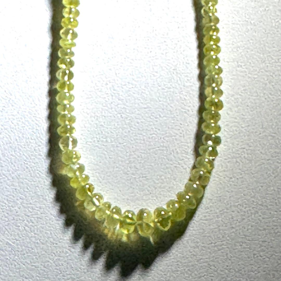 イエロークリソベリルネックレスNO25-1276