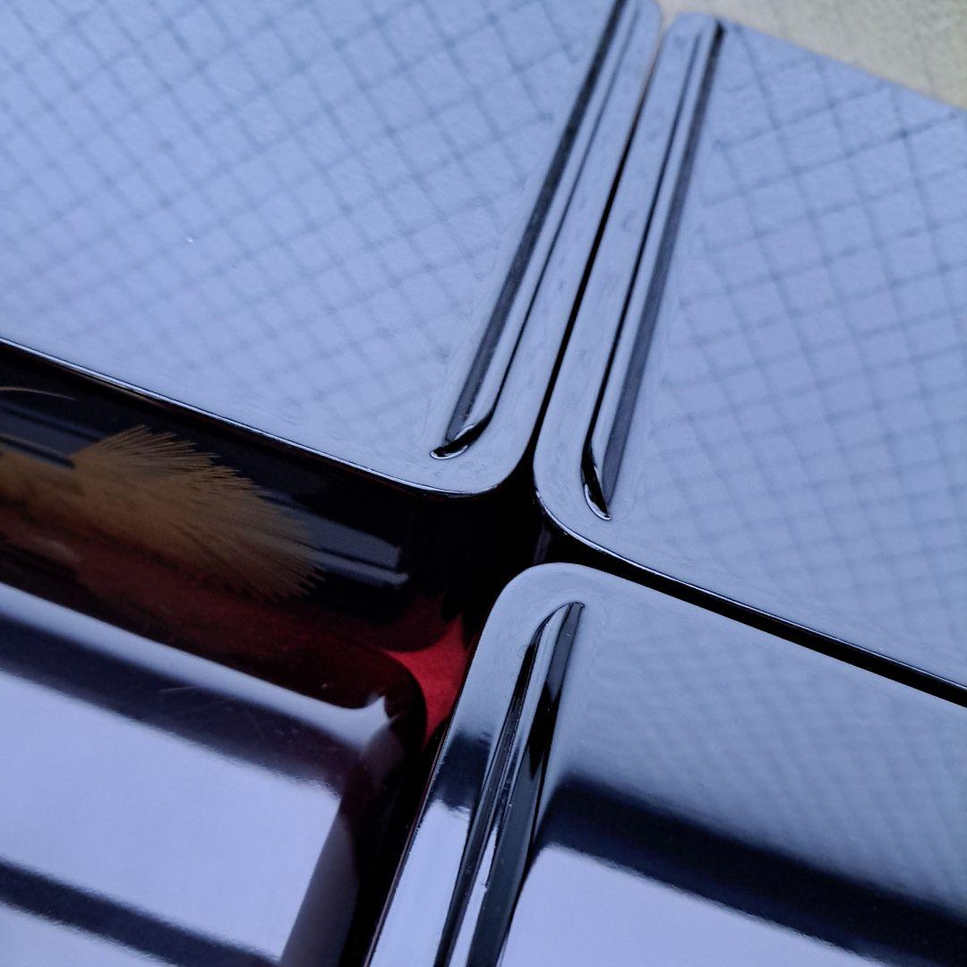 【会津漆器　6.5寸\"3段重箱】天然木製　溜塗　沈金\"松葉　長期保管品