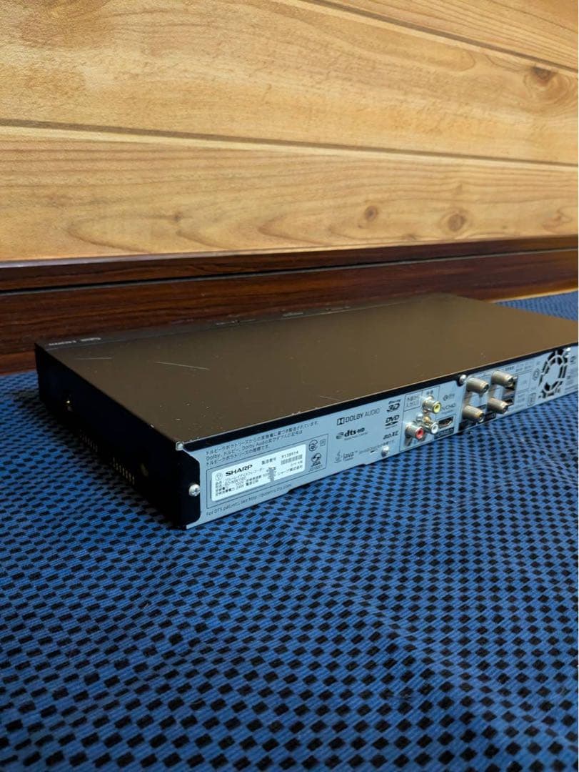 SHARP ブルーレイレコーダー 1TBリモコン付き
