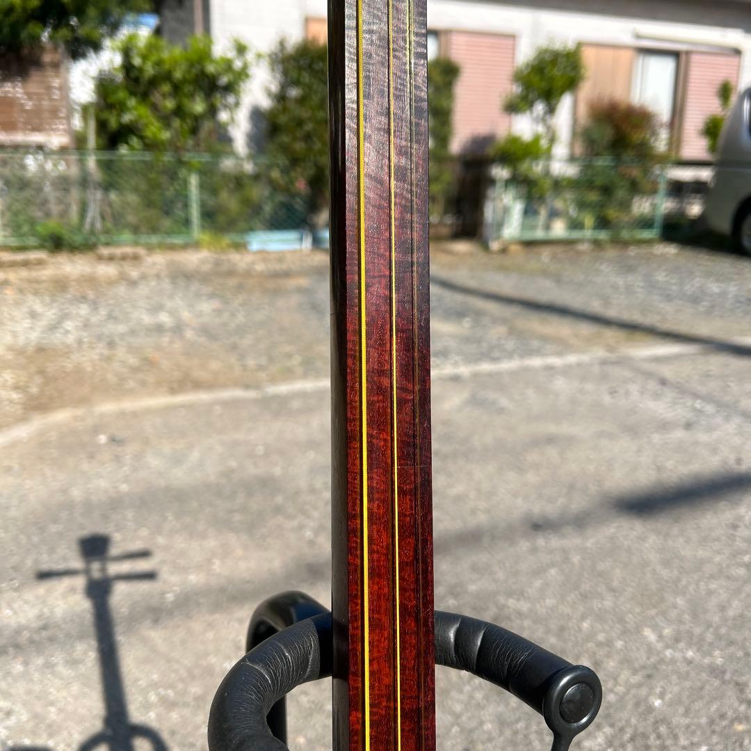 紅木津軽三味線　太竿　金細　綾杉　トチ多数
