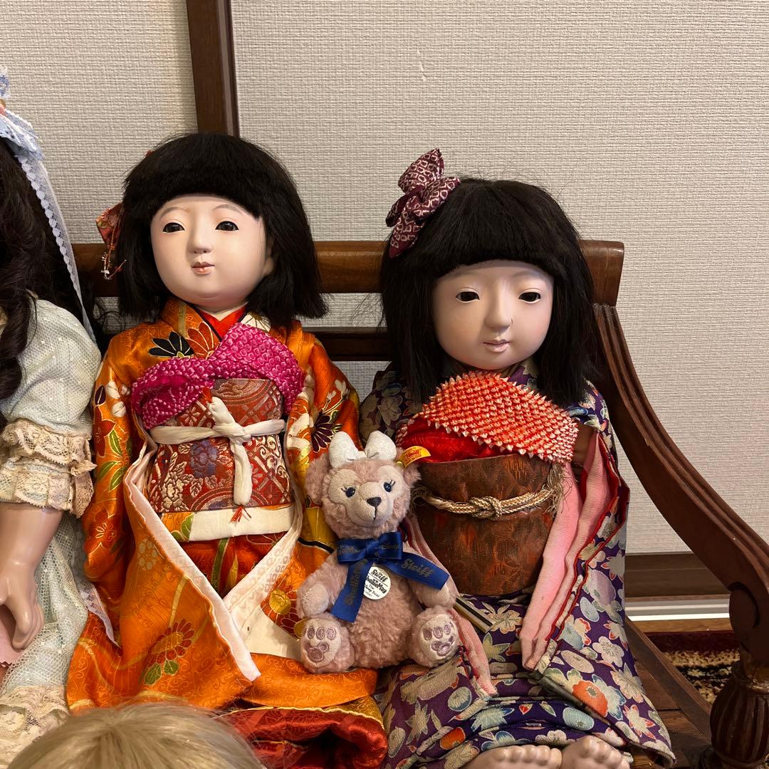 市松人形　國光銘　鳴き人形　昭和初期　アンティーク