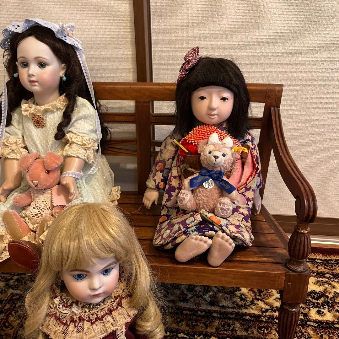 市松人形　國光銘　鳴き人形　昭和初期　アンティーク