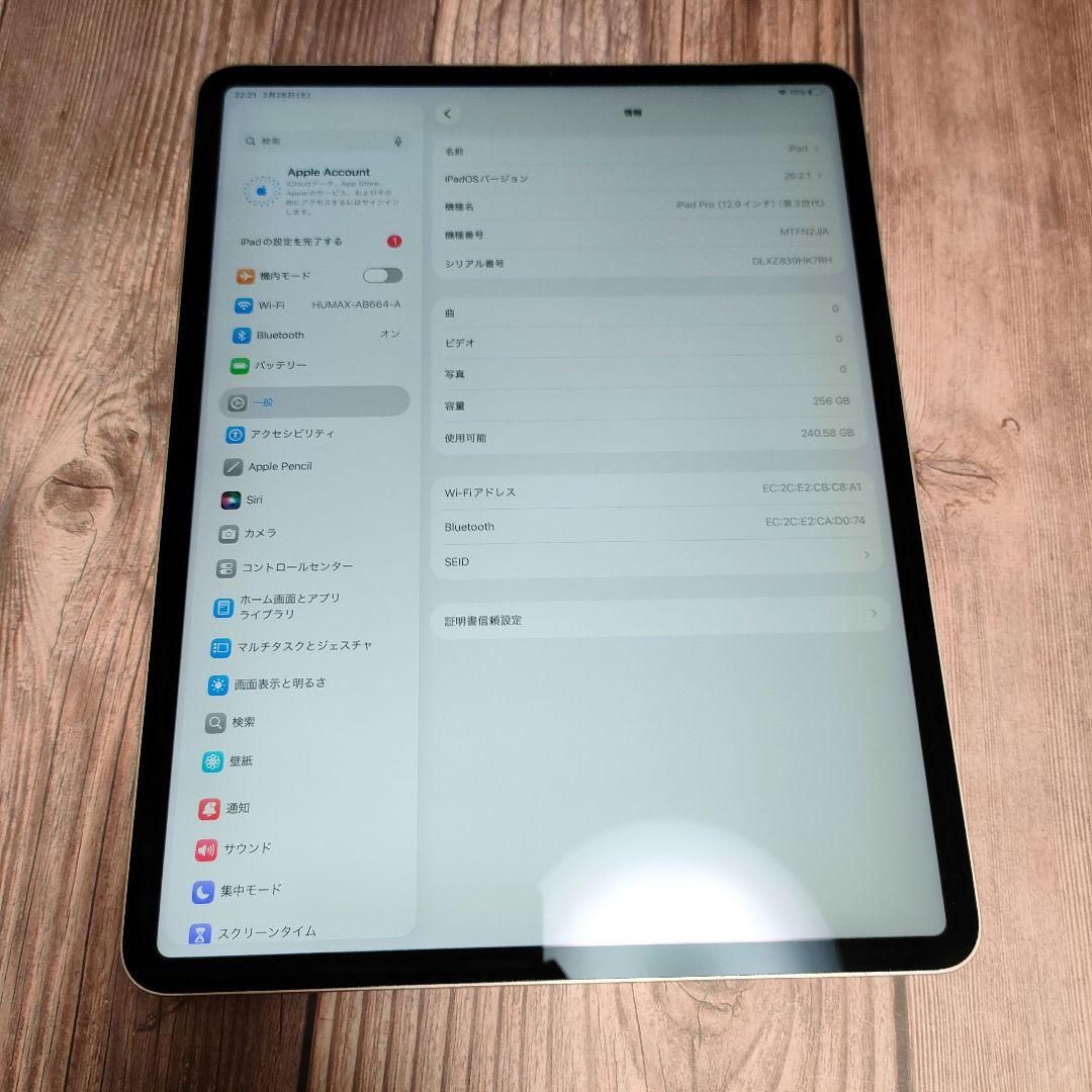 iPad Pro 12.9インチ 256GB 第3世代 おまけ大量 超美品