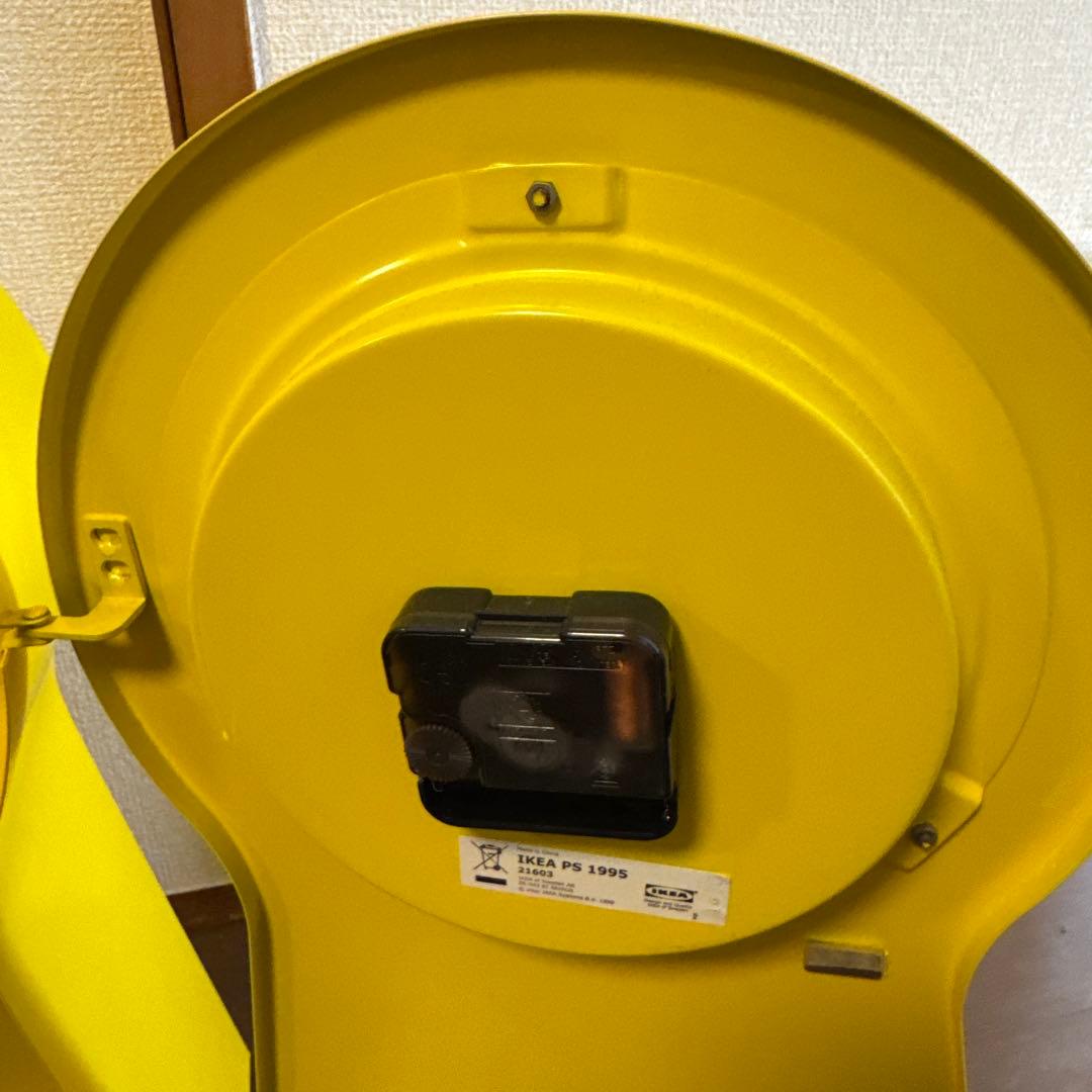 【動作品】IKEA PS 1995 置き時計 廃盤カラー イエロー 黄色