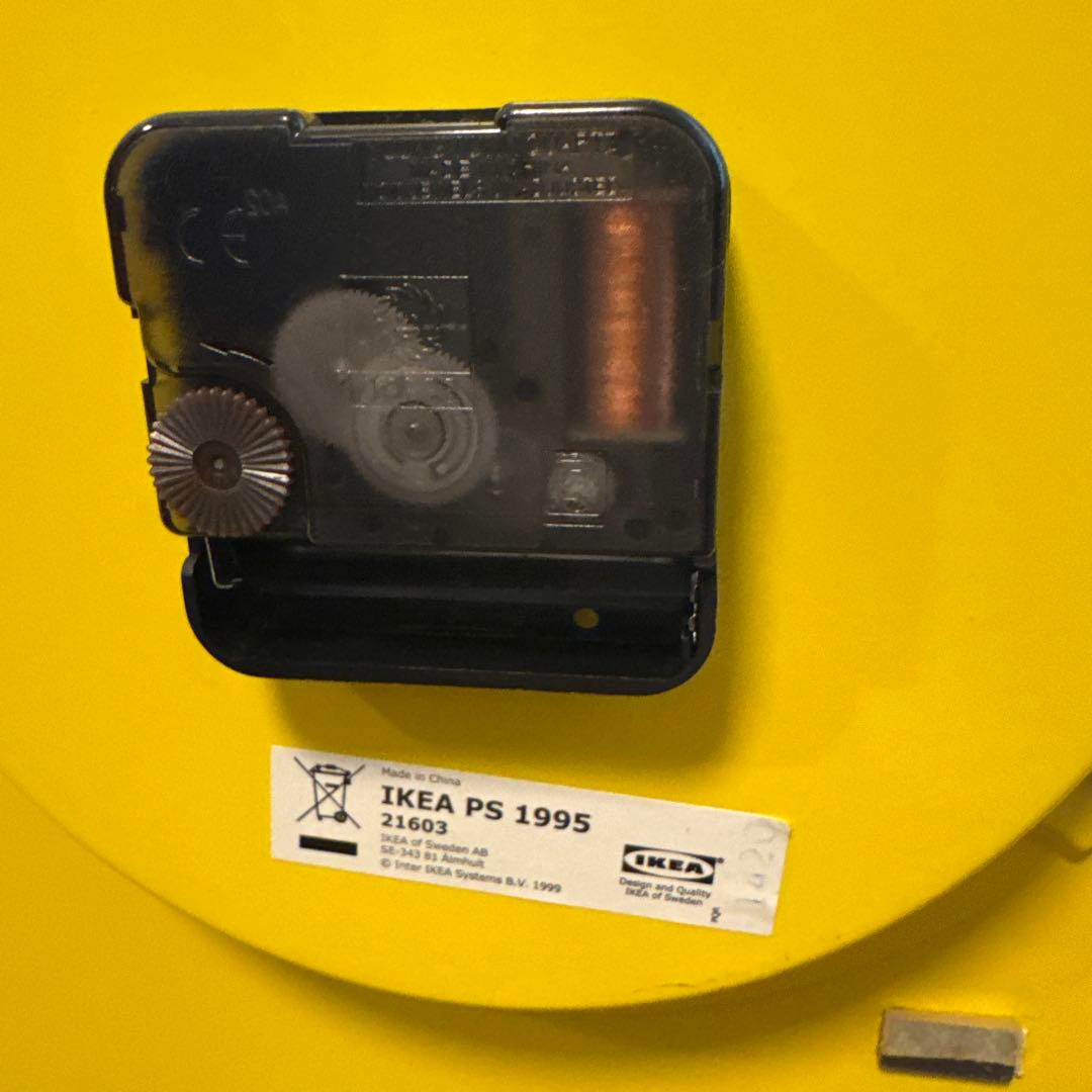 【動作品】IKEA PS 1995 置き時計 廃盤カラー イエロー 黄色