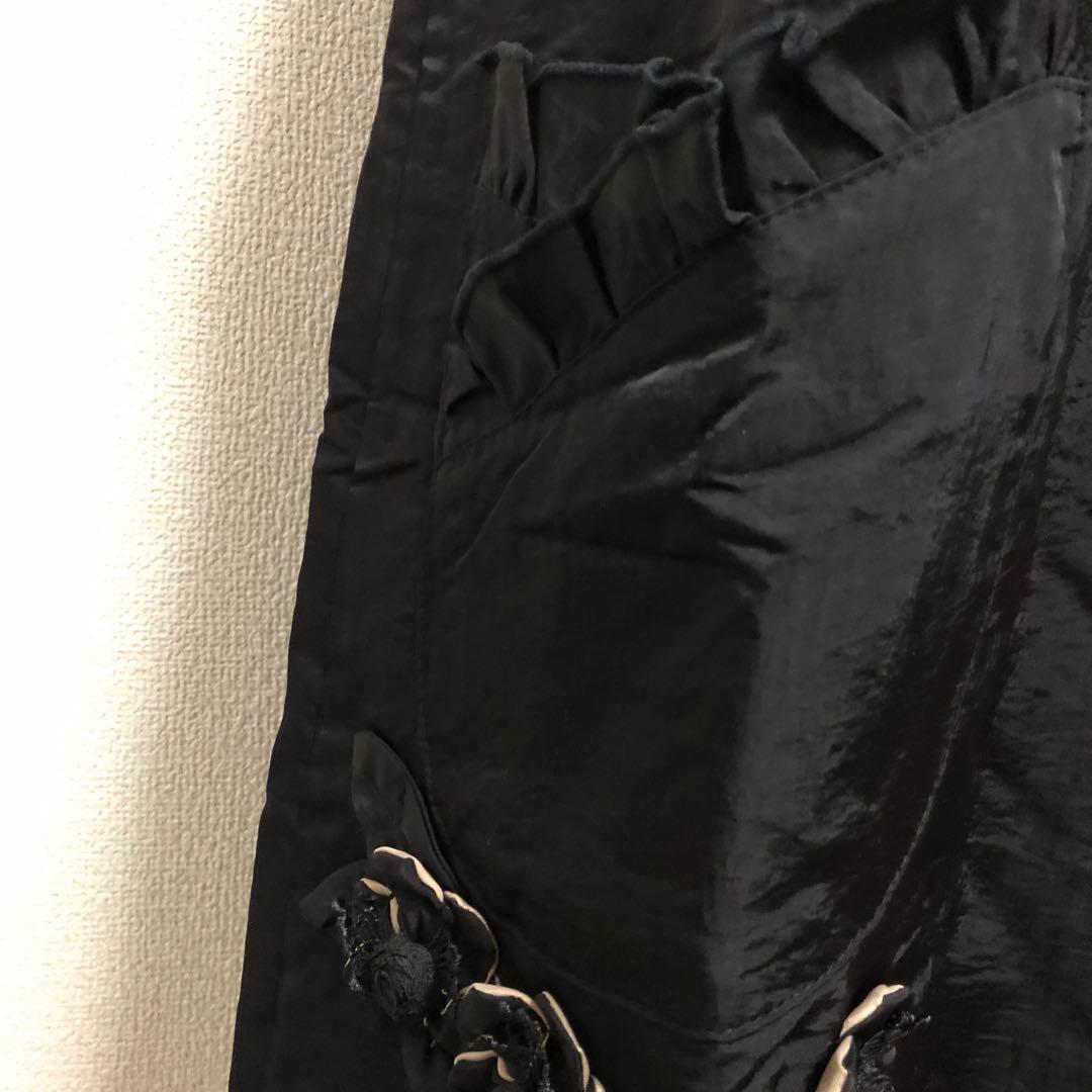 新品 お花モチーフ あったかエプロンドレス ワンピース