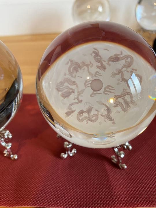 特別割引　★(新品)超美品　最強開運80mm水晶玉4点セット