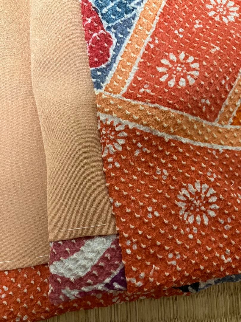 正絹　藤娘きぬたや　総絞り被布　同布髪飾り