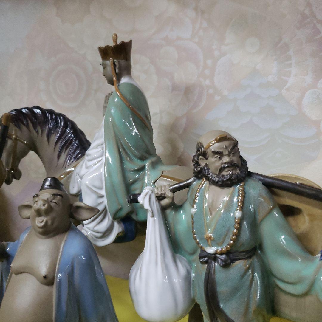 蔵出し特価　西遊記　陶器 置物 セット神話キャラクター　孫悟空高さ２０cm