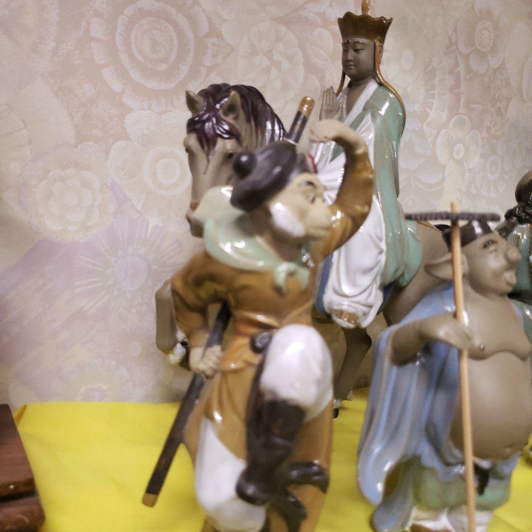 蔵出し特価　西遊記　陶器 置物 セット神話キャラクター　孫悟空高さ２０cm