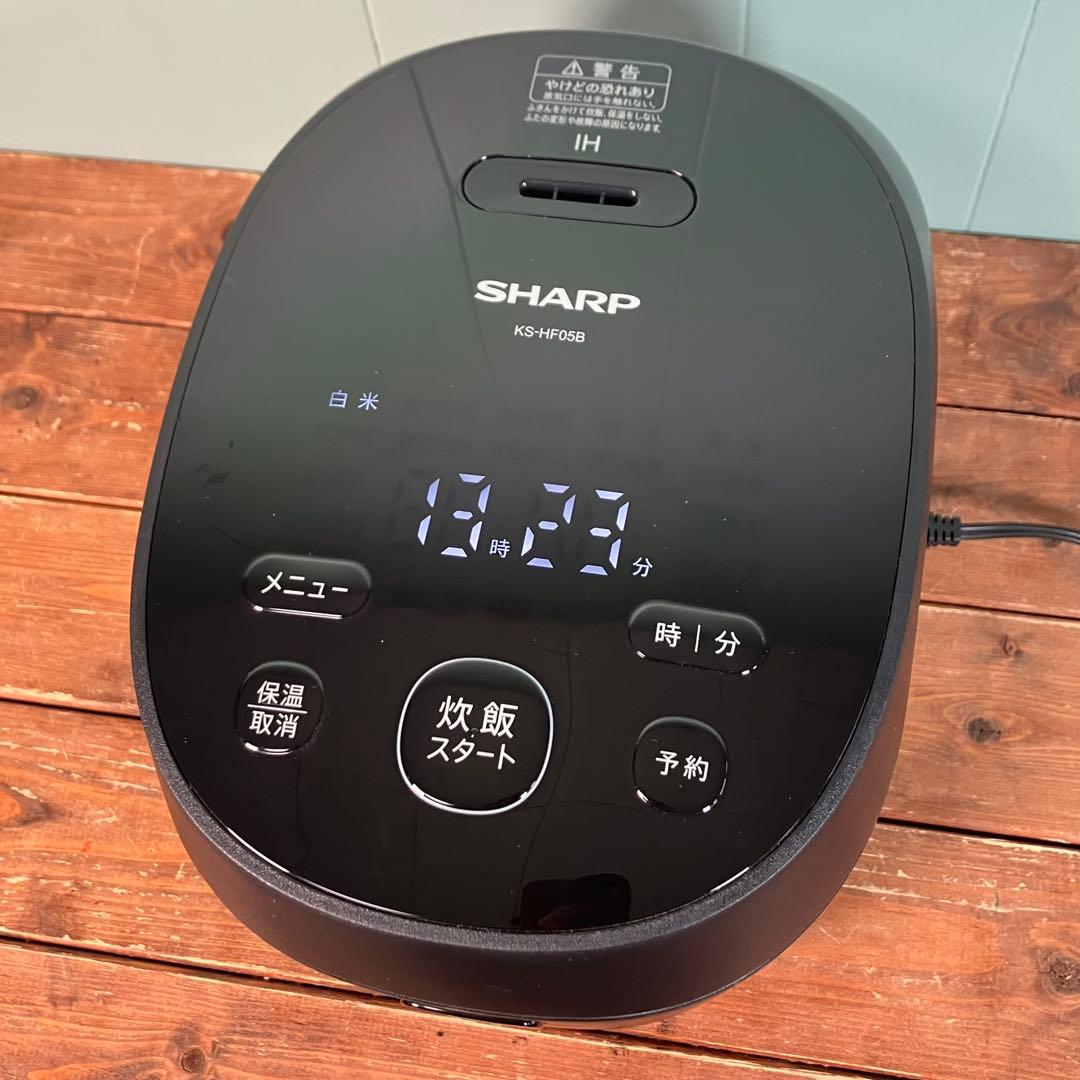 【美品】シャープ 炊飯器 3合 IH式　匠の火加減 KS-HF05B-B